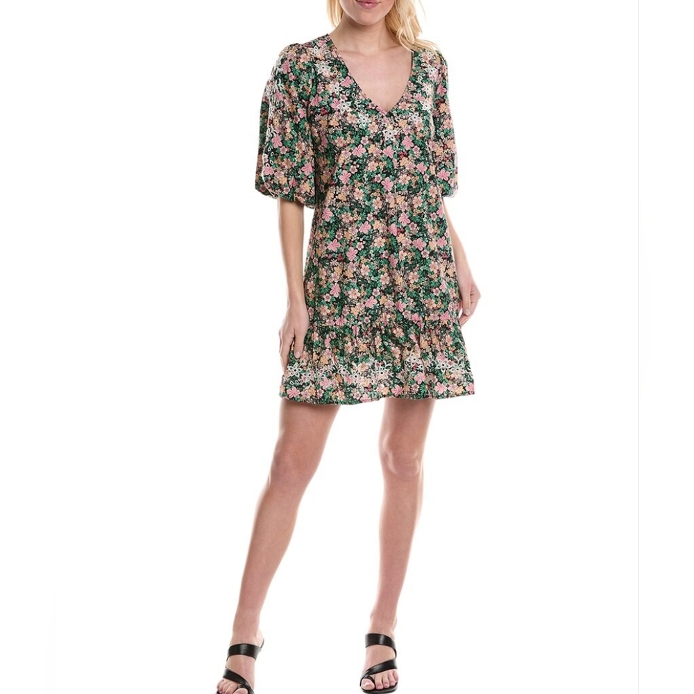 Johnny Was Women's Black Rebakah Poplin Medium Midi Dress